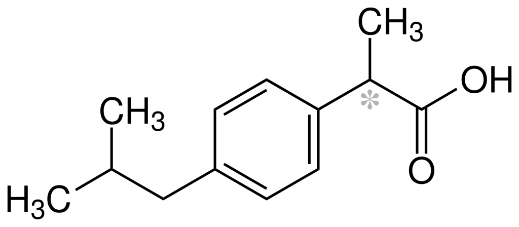 Ibuprofen structure